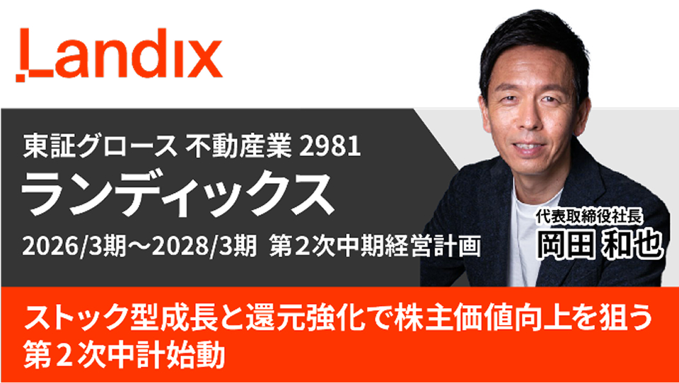 2026/3期〜2028/3期。第2次中期経営計画。ストック型成長と還元強化で株主価値向上を狙う第2次中計始動